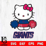 New York Giants Hello Kitty Cheerleader 2 Svg Eps Dxf Png File, Digital Download, Instant Download