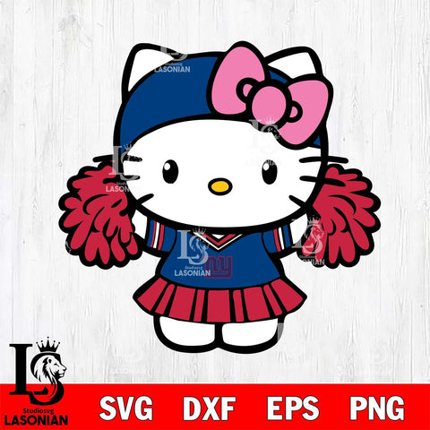 New York Giants Hello Kitty Cheerleader 5 Svg Eps Dxf Png File, Digital Download, Instant Download