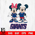 New York Giants Mickey And Minnie Football Svg Eps Dxf Png File, NFL svg , Digital Download , Instant Download, Cricut File