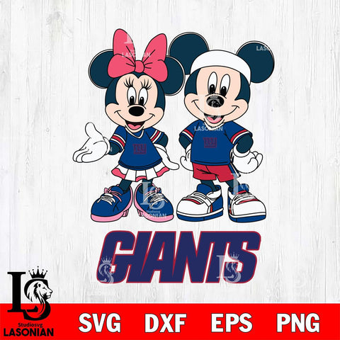 New York Giants Mickey And Minnie Football Svg Eps Dxf Png File, NFL svg , Digital Download , Instant Download, Cricut File