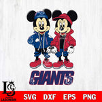 New York Giants Mickey Minnie Mouse Football Svg Eps Dxf Png File, Bundle NFl svg , File Cut , Digital Download , Instant Download, Laser Cut Svg Files