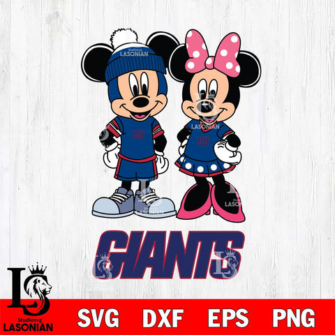 New York Giants Mickey Minnie Mouse Pink Svg Eps Dxf Png File, Bundle NFl svg , File Cut , Digital Download , Instant Download, Laser Cut Svg Files