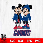 New York Giants Mickey Minnie Mouse Rugby Svg Eps Dxf Png File, Bundle NFl svg , File Cut , Digital Download , Instant Download, Laser Cut Svg Files