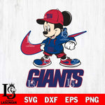 New York Giants Mickey Mouse NIKE, Svg Eps Dxf Png File, Digital Download