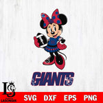 New York Giants Minnie Mouse, Svg Eps Dxf Png File, Digital Download