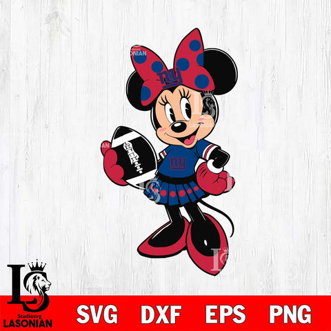 New York Giants Minnie Mouse Svg Eps Dxf Png File, Digital Download, Instant Download