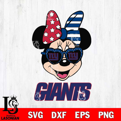 New York Giants Minnie Mouse Love 2, Svg Eps Dxf Png File, Digital Download