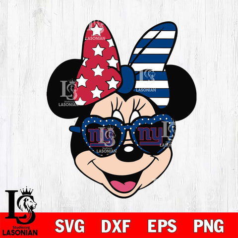 New York Giants Minnie Mouse Love Svg Eps Dxf Png File, Digital Download, Instant Download