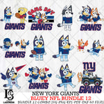 New York Giants NFL Bundle 12 Svg Eps Dxf Png File, Digital Download, Instant Download