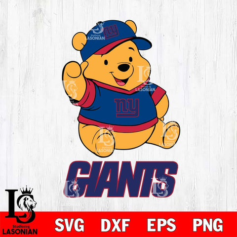 New York Giants Pooh Bear Disney, Svg Eps Dxf Png File, Digital Download