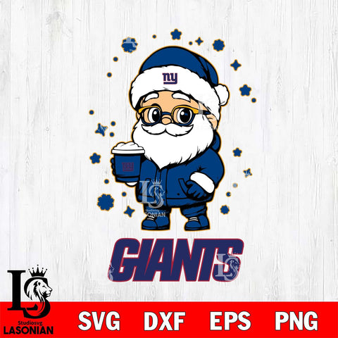 New York Giants Santa Claus Coffe Svg Eps Dxf Png File,NFL Svg Files,Digital Download,Sublimation,Instant Download