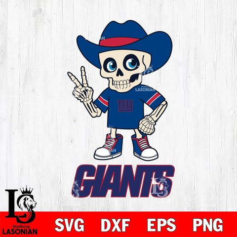 New York Giants Skeleton Football 2 Svg Eps Dxf Png File, Digital Download