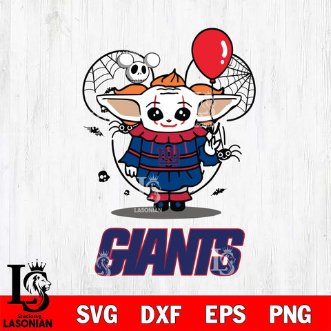 New York Giants Stitch Pennywise Halloween Svg Eps Dxf Png File, Digital Download, Instant Download