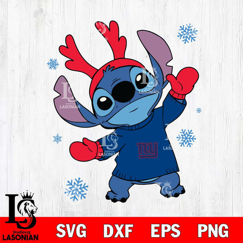 New York Giants Stitch Santa Christmas Svg Eps Dxf Png File, Digital Download, Instant Download