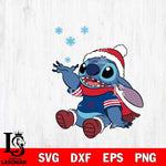 New York Giants Stitch Wearing Winter Scarf Svg Eps Dxf Png File, Digital Download, Instant Download