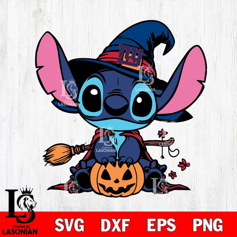 New York Giants Stitch witch Football Svg Eps Dxf Png File, NFL svg, Digital Download, Instant Download