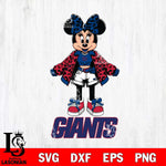 New York Giants Style Minnie Disney Svg Eps Dxf Png File, Digital Download, Instant Download