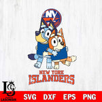 New York Islanders Bluey & Bingo 12 Svg Eps Dxf Png File, NHL svg, Digital Download, Instant Download