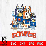 New York Islanders Bluey & Bingo 14 Svg Eps Dxf Png File, NHL svg, Digital Download, Instant Download