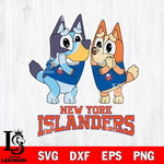 New York Islanders Bluey & Bingo 15 Svg Eps Dxf Png File, NHL svg, Digital Download, Instant Download