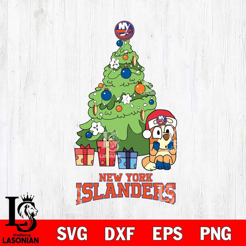 New York Islanders Bluey Chilli Christmas Tree Svg Eps Dxf Png File, Digital Download