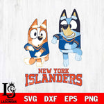 New York Islanders Bluey with Chilli Dance Svg Eps Dxf Png File, Digital Download, Instant Download