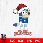 New York Islanders Christmas Bluey Hat Svg, Christmas Svg , NHL svg , Digital Download, dxf eps png pdf file