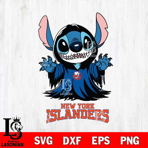 New York Islanders Stitch Ghost Svg Eps Dxf Png File, NHL svg, Digital Download, Instant Download