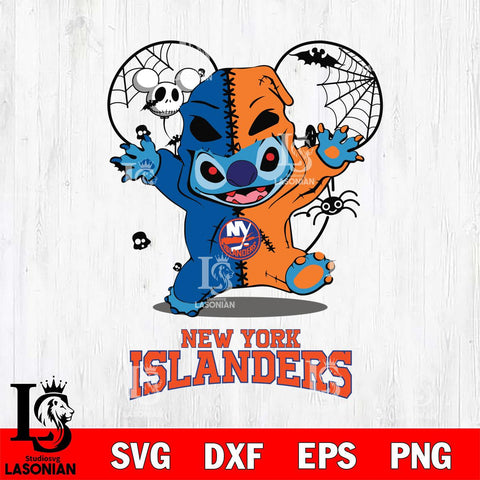 New York Islanders Stitch Horror Halloween 2 Svg Eps Dxf Png File, Digital Download, Instant Download