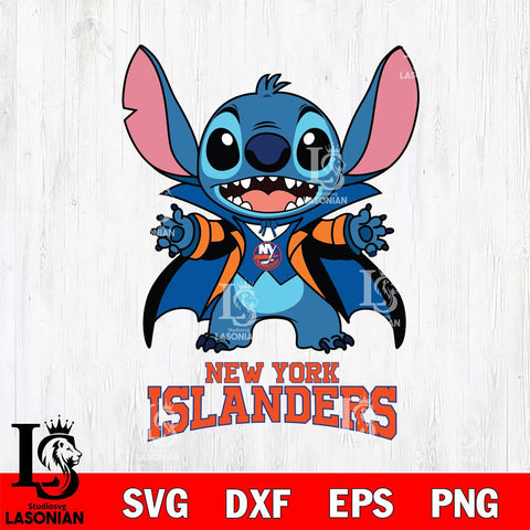 New York Islanders Stitch Vampire halloween Svg Eps Dxf Png File, NHL svg, Digital Download, Instant Download