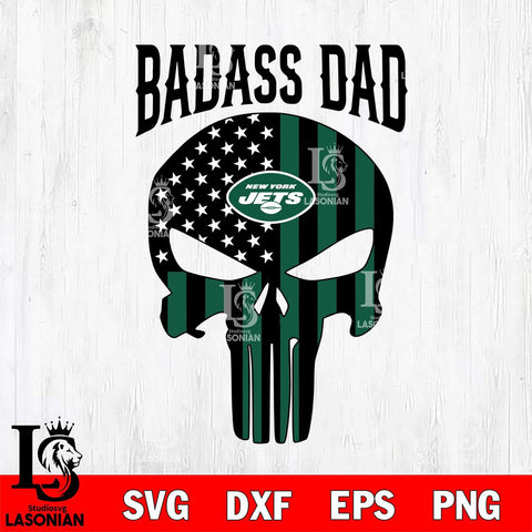 New York Jets Badass Dad Svg Eps Dxf Png File, Digital Download, Instant Download