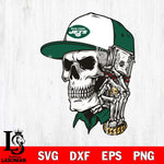 New York Jets Badass Man Skull SVG