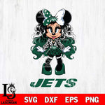 New York Jets Beauty Minnie Mouse Svg Eps Dxf Png File, Digital Download, Instant Download