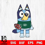 New York Jets Bluey 2 NFL Svg Eps Dxf Png File, Digital Download, Instant Download