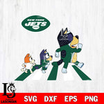 New York Jets Bluey 6 NFL Svg Eps Dxf Png File, Digital Download, Instant Download