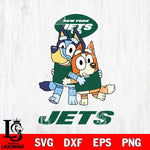 New York Jets Bluey & Bingo 3 Svg Eps Dxf Png File, NFL svg, Digital Download, Instant Download