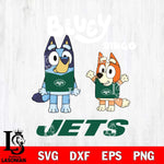 New York Jets Bluey & Bingo 4 Svg Eps Dxf Png File, NFL svg, Digital Download, Instant Download