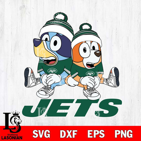 New York Jets Bluey & Bingo 8 Svg Eps Dxf Png File, NFL svg, Digital Download, Instant Download