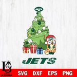 New York Jets Bluey Chilli Christmas Tree Svg Eps Dxf Png File, Digital Download