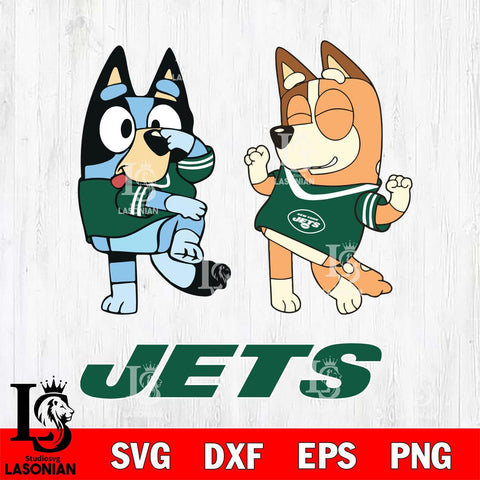 New York Jets Bluey Chilli Sport Svg Eps Dxf Png File, Digital Download, Instant Download