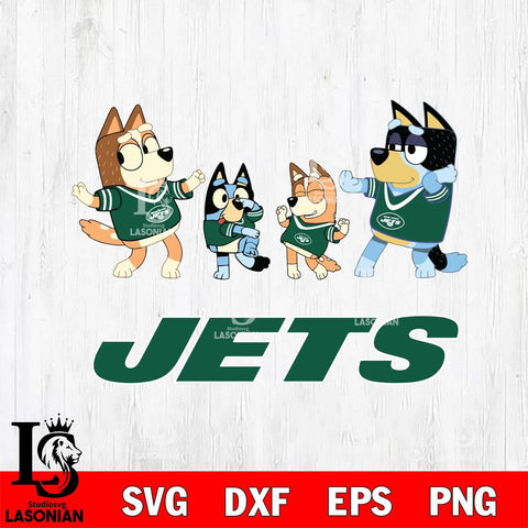 New York Jets Bluey Dance Squats Svg Eps Dxf Png File, Digital Download, Instant Download