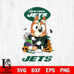 New York Jets Bluey Halloween NFL Svg Eps Dxf Png File, Digital Download, Instant Download