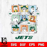 New York Jets Bluey Halloween Sport Svg Eps Dxf Png File, Digital Download, Instant Download