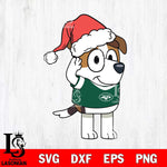 New York Jets Bluey Jack Christmas Svg Eps Dxf Png File, Digital Download, Instant Download