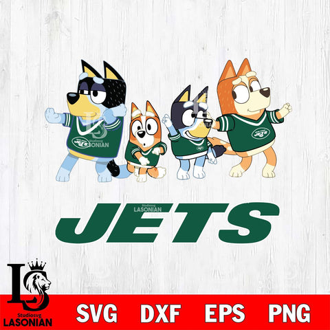 New York Jets Bluey Mode Dance Squats Svg Eps Dxf Png File, Digital Download, Instant Download