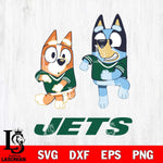 New York Jets Bluey with Chilli Dance Svg Eps Dxf Png File, Digital Download, Instant Download