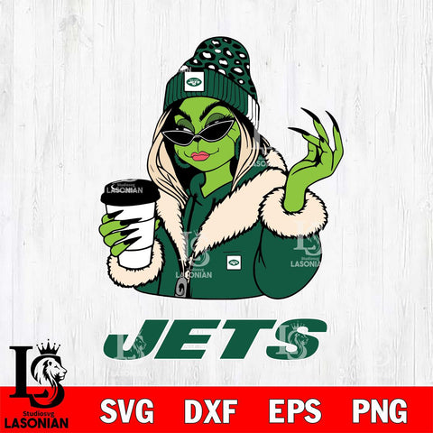 New York Jets Boujee Grinch Girls Christmas Svg Eps Dxf Png File,Cricut svg files, Digital Download, Instant Download