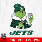 New York Jets Boujee Grinch Leopard Christmas Svg Eps Dxf Png File,Cricut svg files, Digital Download, Instant Download