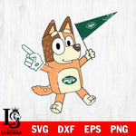 New York Jets Chilli Heeler Bluey Flag Svg Eps Dxf Png File,NFL Cut Svg Files,Digital File,Sublimation