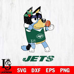 New York Jets Christmas Bluey Bandit Heeler Svg Eps Dxf Png File,Cut Svg Files, Digital File, Sublimation